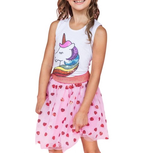 Gender Neutral GIRLS UNICORN SEQUIN TANK TOP - Lola + The Boys - image 1 of 3