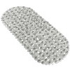 Home Mart Goods Grey Stone Pebbles Vinyl Non-Slip Bathtub Shower Mat With Suction Cups -26" x14" - 2 of 4