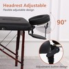 FDW Massage Table SPA Bed Height Adjustable 2 Fold Massage Table 73 Inch Long 28 Inch Wide PU Portable Salon Bed Deluxe Backpack Reiki Table,Black - 4 of 4