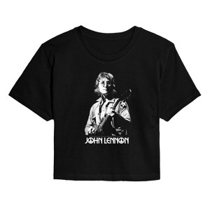Women's - John Lennon - John Lennon Portrait Cropped Graphic T-Shirt - 1 of 4