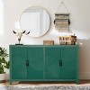 59" Accent Cabinet with 4 Doors Textured Wood Buffet Sideboard Storage Console Cabinet for Entryway Living Room or Dining Room-Maison Boucle - 3 of 4