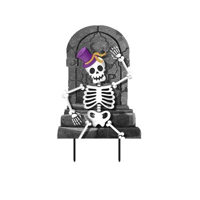 Briarwood Lane Halloween Metal Art x Dancing Skeleton For Halloween Metal Art