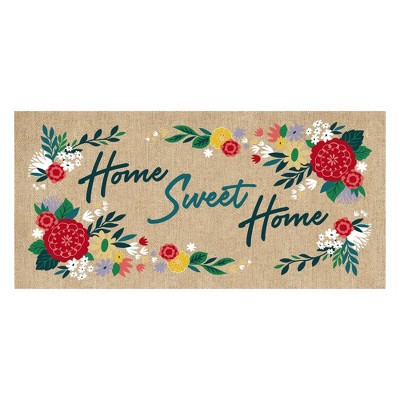 Evergreen Home Sweet Home Burlap Sassafras Switch Mat