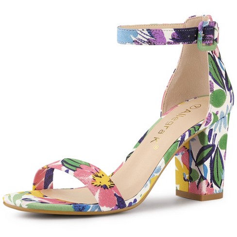 Allegra K Women's High Heels Ankle Strap Chunky Sandals : Target