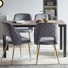 Modern Fabric Upholstered Dining Chairs Set of 4,Metal Leg Hollow Back Kitchen Dining Room Chair,Armless Padded Side Chair-Coolbibila - 3 of 4
