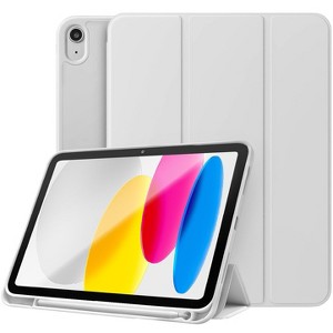 Vena For Apple iPad A16 Case, iPad 10th Generation Case Trifold Stand, iPad 11th Generation Case Pencil Holder, Slim Stand Protective Cover, Gray - 1 of 4