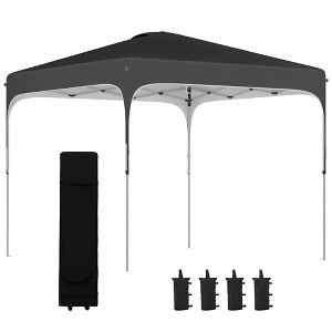 Aghana Digitals 8'x8' Royal Blue Pop Up Canopy: UV50+ Oxford Instant Shelter with Wheeled Bag, 4 - 1 of 4