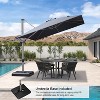 PURPLE LEAF Deluxe Aluminum Outdoor Patio Umbrella Square Cantilever Umbrellas - 2 of 4