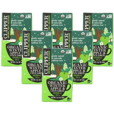Clipper Tea Organic Winter Apple and Cinnamon Herbal Tea - Case of 6/20 bag