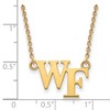 Black Bow Jewelry 14k Yellow Gold Plated Sterling Silver Wake Forest Demon Deacons NCAA Necklace 18 Inch - 2 of 4