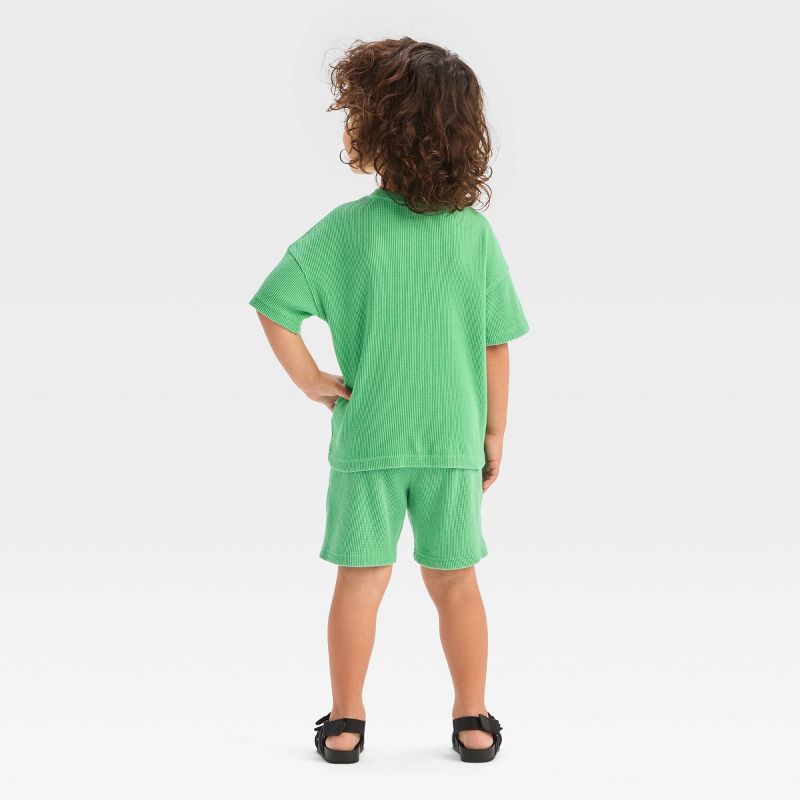 Toddler Boys&#39; Short Sleeve Thermal Top and Shorts Set - Cat &#38; Jack&#8482;, 3 of 5