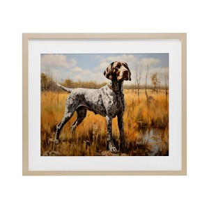 Stupell Industries White Spotted Bird Dog Framed Print Under Glass Art - 1 of 4