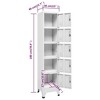 vidaXL Locker Cabinet Light Gray 15"x15.7"x70.9" Steel - 4 of 4