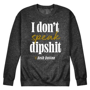 Men's - Yellowstone - Don't Speak Dipsh Graphic Fleece Sweatshirt - 1 of 4