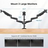 HUANUO Triple Monitor Mount for 17 to 32 inch Screens, Gas Springs Adjustment Triple Monitor Stand with Swivel, Tilt, Rotation, Clamp & Grommet Kit - 4 of 4