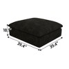 MAYEERTY Cloud Sofa Black - Corduroy, Double-Layer, No Assembly, DIY for Conference Room - 4 of 4
