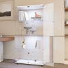 Syemin Decorative Storage Cabinets Tempered Glass Display Cabinet 4-Shelf, Display Cabinet with Lock, Curio Display Cabinet, White, 30.9"*13.58"*65.6" - 2 of 4
