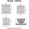 Rosemead Home & Garden 3pc Kante Concrete Outdoor Planter Pots Cement Gray 15.8"x15.8"x15.8" - 2 of 3
