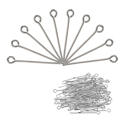 Unique Bargains DIY Craft Necklaces Bracelets Earrings Jewelry Making Iron 21 Gauge Eye Pins 500 Pcs