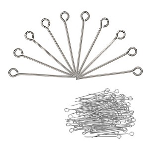 Unique Bargains DIY Craft Necklaces Bracelets Earrings Jewelry Making Iron 21 Gauge Eye Pins 500 Pcs - 1 of 4