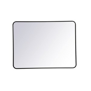 Elegant Lighting Soft corner metal rectangular mirror 30x40 inch in Black - 1 of 4