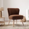 WestinTrends Genevieve 25" Wide Upholstered Boucle Armless Accent Chair - 2 of 4