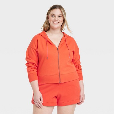 Women's Cropped Full Zip Hoodie Sweatshirt - Universal Thread