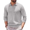 COOFANDY Long Sleeve Polo Shirts Knit Polo Sweater Pullover Sweater - 4 of 4