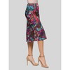 24seven Comfort Apparel Womens Brown Paisley Print Comfortable Elastic Waist Knee Length Skirt - 2 of 4