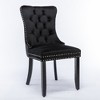 Contemporary Velvet Upholstered Dining Chair with Stainless Steel Plating Legs - 3 of 4