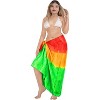 LA LEELA Women's Wraps Summer Long Pareos Vacation Skirt Cover-Up Beach Bikini Beachwear Sarong Coverups Swimwear for Women One Size Multi,Tie Dye - 2 of 4