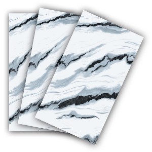 J&V TEXTILES 6PCS Marble Peel and Stick Backsplash Waterproof Washroom Wall Panels, Peel and Stick Tile, PVC Wall Panels for Kitchen- 11.8"x23.6" - 1 of 4