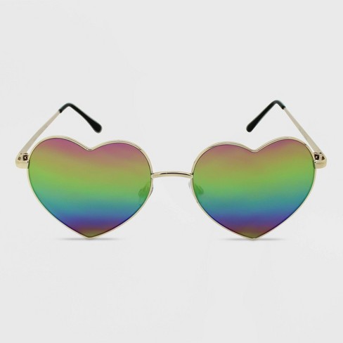 Metal cheap heart sunglasses