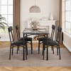 Dining Table Set for 4, 5 Piece Kitchen Table and Chairs for 4 with Upholstered Chairs, Rectangular Dining Room Table Set - 2 of 4