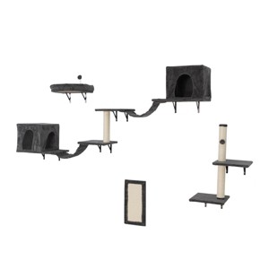 Diy Cat Wall Shelves For Large Cats Cat Scratch Pads For Furniture Cat Mansion Tower Tall Cat Perch Sisal Cat Scratcher Mat And Posts-Cuddlewood - 1 of 4