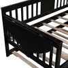 NicBex Twin Size Daybed Modern Wooden Bed Frame with Trundle, 2 Tables and Guardrails for Bedroom, Living Room, No Box Spring Required - 4 of 4