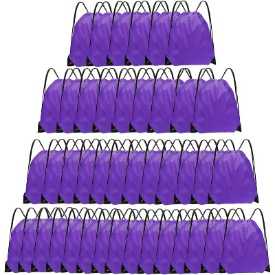 Bulk Drawstring Bags for Party Favors, Lightweight Sackpacks for Gym, School Events, Team Sports & Giveaways