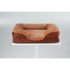 DOMETOUR Memory Foam Pet Bed for Small Dogs & Cats with Washable Removable Cover Non-Slip Base Waterproof Liner Brown - 4 of 4