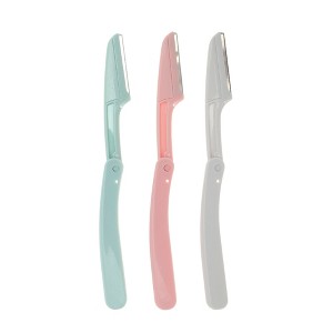 Unique Bargains Foldable Eyebrow Trimmer Kit 5.94"x0.51" Pink Blue 3 Pcs - 1 of 4