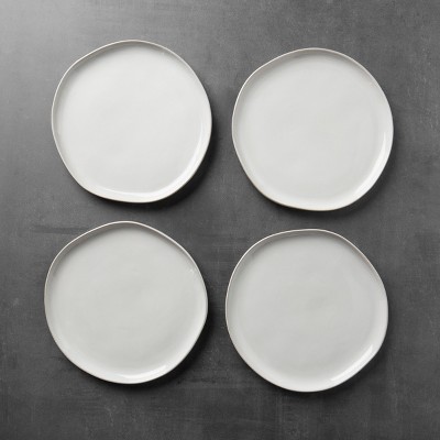 Photo 2 of 4pk Stoneware Dinner Plate Cream - Hearth & Hand&#8482; with Magnolia