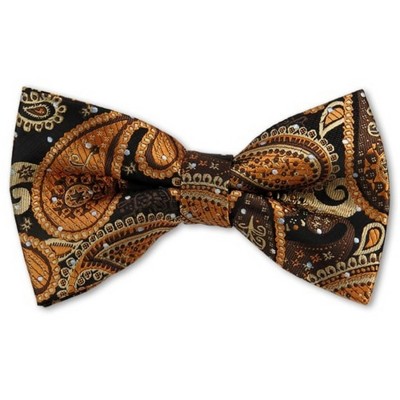 Men's Paisley Color 2.75 W And 4.75 L Inch Pre-Tied adjustable Bow Ties