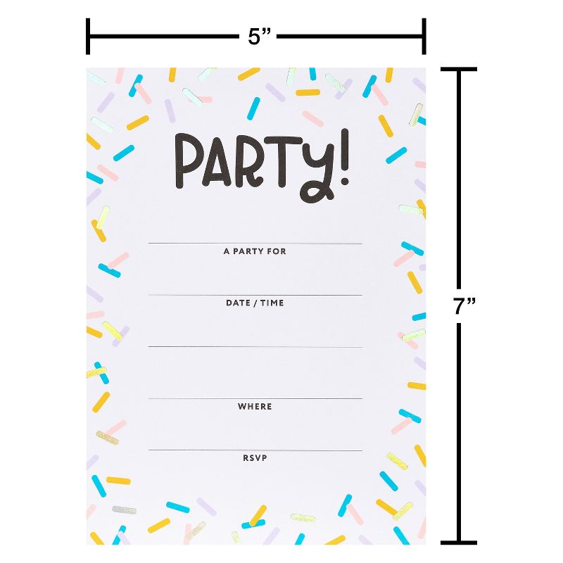 10ct Birthday Party Invitations Confetti - Spritz&#8482;, 6 of 8