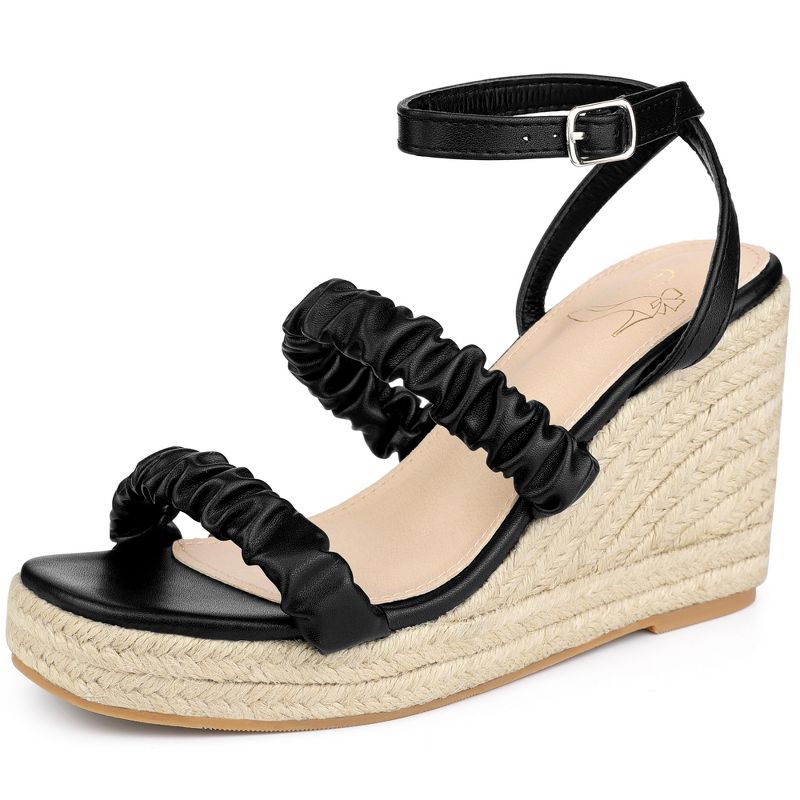 Perphy Espadrille Platform Ankle Strap Wedge Heel Sandals for Women, 1 of 8
