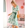 INSPIRE CHIC Women's V Neck Flutter Sleeve Chiffon Dresses - 3 of 4