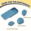 Unique Bargains Metal Anti-Oxidation Slide Top Rectangular Tin Containers 8 Pcs - 3 of 4