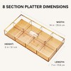 Snack Serving Tray with Lid - Divided Appetizer Serving Tray Set, Gift Box for Nuts & Dry Fruit Tray, Candy Dish, Acrylic Clear-Gold - Elavain - 2 of 4