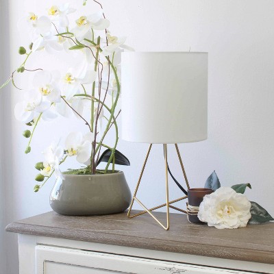 Down To The Wire Table Lamp with Fabric Shade - Simple Designs