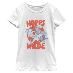Girls Zootopia 2 Judy Hopps and Nick Wilde Running Friends T Shirt - 1 of 4