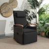 Costway Outdoor 360° Swivel Rattan Recliner Chair Patio Wicker Chaise Lounge Chair Beige/Navy - 4 of 4