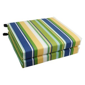 Blazing Needles, 20-inch by 19-inch Patterned Outdoor Chair Cushions (Set of 4) - 1 of 2